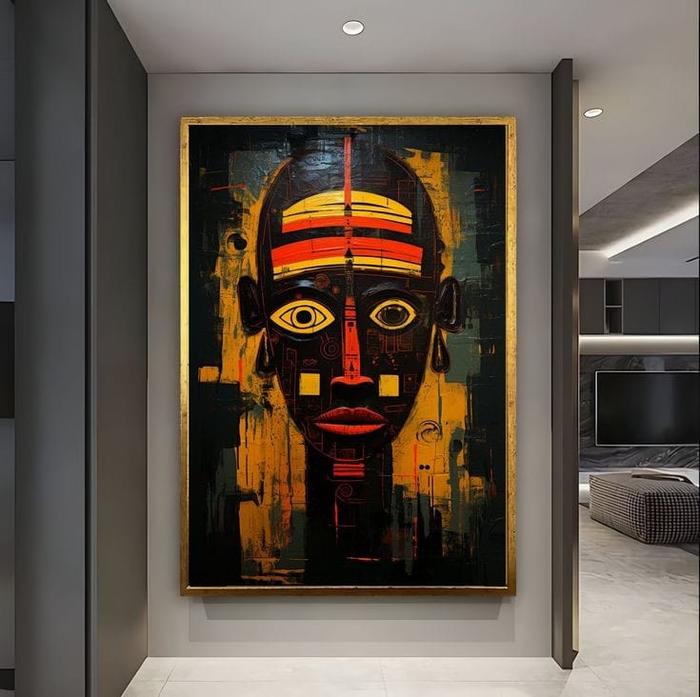 Gambar Lukisan modern minimalis expresionis ukuran 120cm x 80cm tinggal pajang - w2, Piber Minimalis dari AB1 ONE GALERI undefined Tokopedia