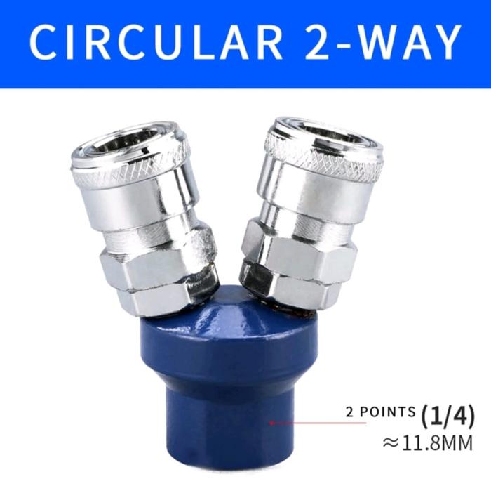 Gambar Coupler Kompresor Cabang 2 Dan Cabang 3 / Quick Coupler 2 Way Dan 3 Way  / Coupler Cabang - CABANG 2 dari HARAPAN PERKAKAS undefined Tokopedia