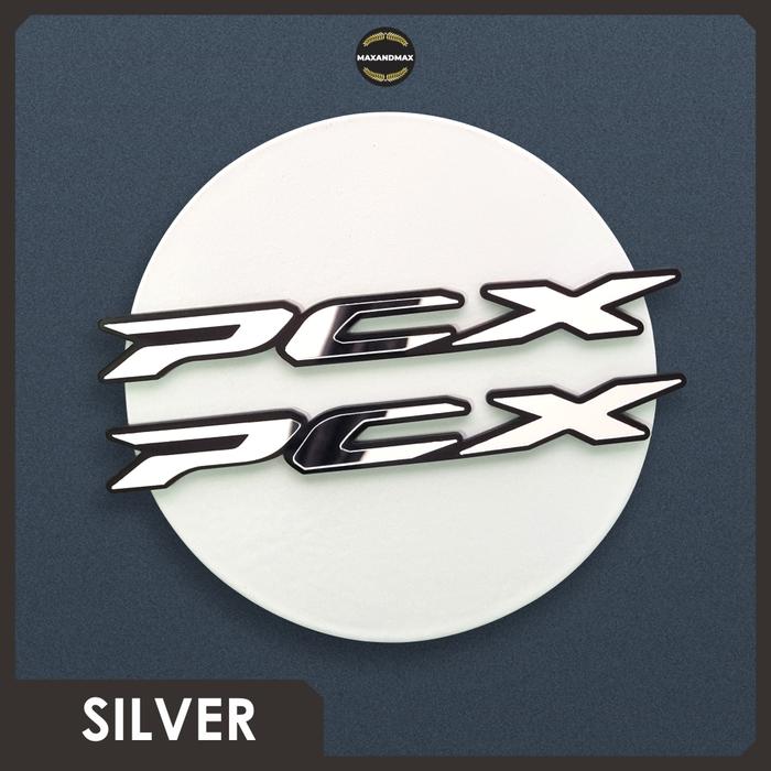 Gambar Emblem PCX 2 PCS 3D Logo Timbul Variasi Aksesoris Motor PCX 150 160 - PCX SILVER dari maxandmax undefined Tokopedia