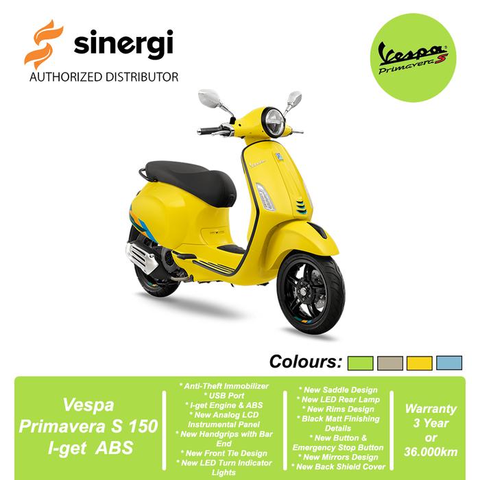 Gambar Vespa Primavera S 150 I-get ABS [OFF THE ROAD] - Green Magnetico dari Vespa Sinergi_NEW undefined 4 Tokopedia