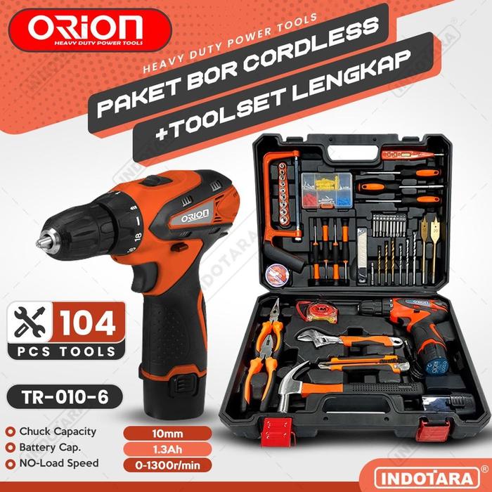 Gambar Hand Toolset / Tool Kit Set / Toolbox Cordless Drill Set Orion dari naswa restors undefined Tokopedia