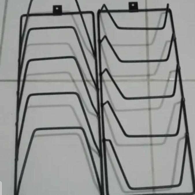 Gambar Rak gantung tutup panci - Hitam, 5 susun dari sinarsurya olshop undefined Tokopedia