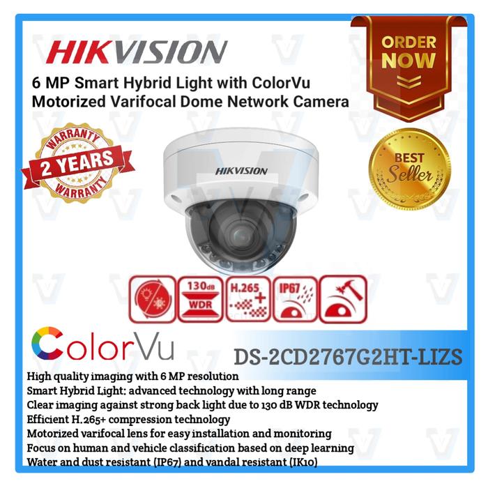 Jual DS-2CD2767G2HT-LIZS Hikvision MP Smart Hybrid Light with
