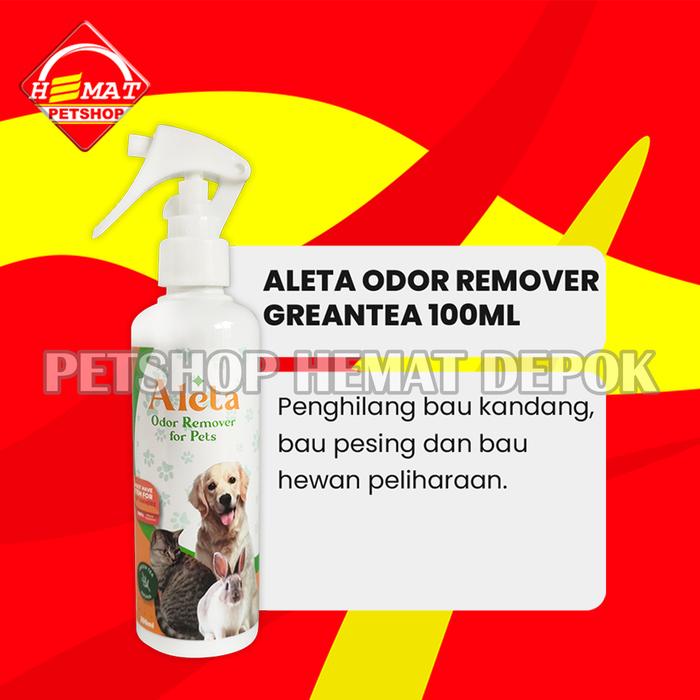 Gambar Aleta Pet Odor Remove Penghilang Bau Pipis Kandang Kucing Anjing 100ML - GREANTEA dari Petshop Hemat Depok undefined Tokopedia