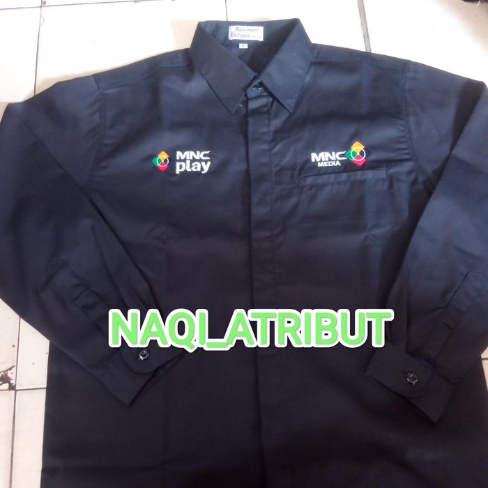 Gambar KEMEJA MNC MEDIA KEMEJA SERAGAM MNCPLAY FULL BORDIR - Navy Panjang, S dari NAQI ATRIBUT II undefined Tokopedia