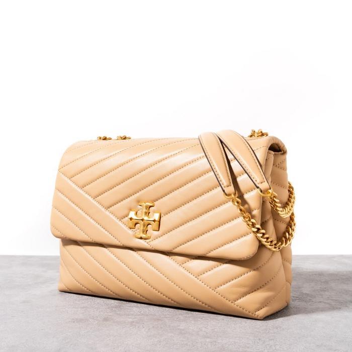 Tory Burch Kira Chevron Medium Convertible Shoulder Bag Desert Dune
