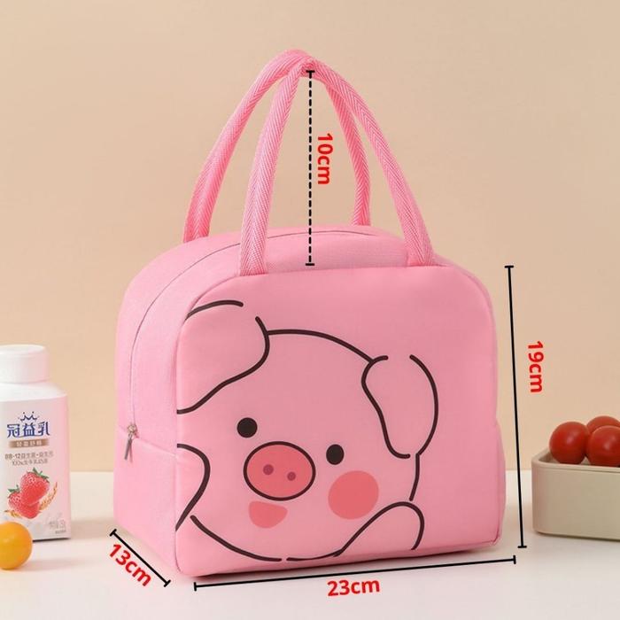 Gambar GGT Tas Bekal Anak Karakter Lunch Bag Cooler Food Tas Makanan Lunch Box Waterproof - PINK PIGGY dari Gudang Grosir Terlengkap undefined Tokopedia