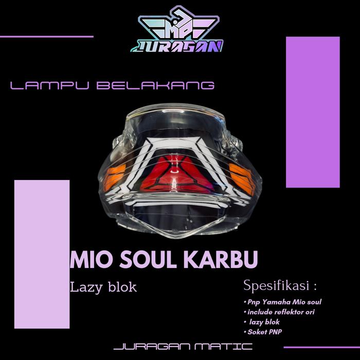 Gambar lampu belakang stoplamp Assy custom lazy blok Mio soul karbu dari Juraganmatic undefined Tokopedia