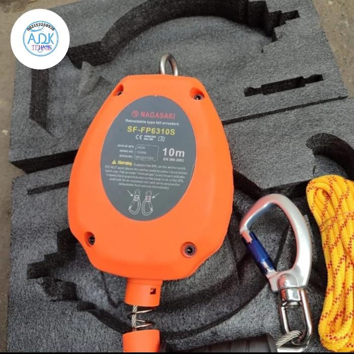 Gambar Fall Arrester Wire Rope Safety Equipment Failing Protector10m NAGASAKI dari ADK TEHNIK undefined Tokopedia