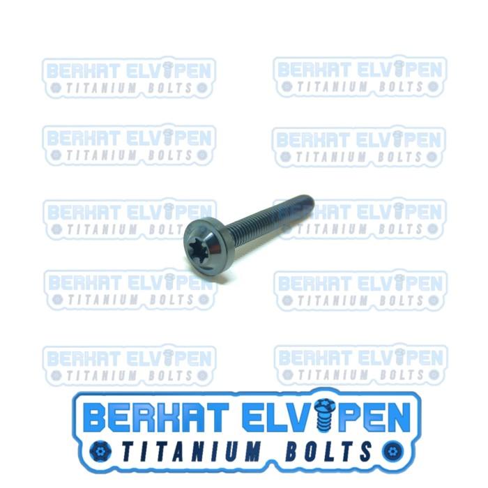 Gambar Baut Titanium Big Head D13 M6x35 Drat 10 Panjang 35mm 3,5cm Grade 5 - Black dari Berkat_Elvipen undefined Tokopedia
