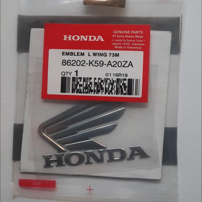 Gambar Emblem Logo sayap wings honda original - posisi kiri dari Cahaya Inti Motor undefined Tokopedia