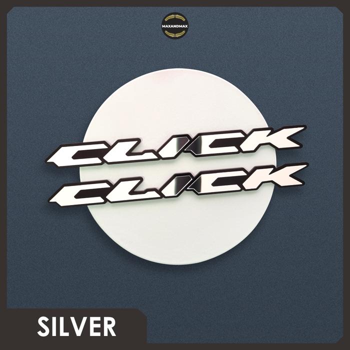 Gambar Emblem Click 2 PCS Logo Timbul 3D Stiker Aksesoris Motor Vario Click 125 150 160 110 OLD NEW - CLICK SILVER dari maxandmax undefined 5 Tokopedia