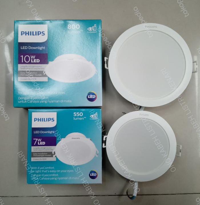 Gambar downlight panel philips eridani LED 3,5w 7w 10w 14w 23w chya 6500k DL190B - White, 3,5w dari ONO KABEH LISTRIK KENARI undefined Tokopedia