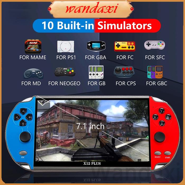 Gambar X12 plus 7 inch Game Retro Built-In 10,000+ Game Layar 16GB dengan Dual Rocke Joystick Mini Video Player & PSP X12 PLUS Retro Handheld Games Console Rechargeable HYB dari Permata beautyy undefined Tokopedia