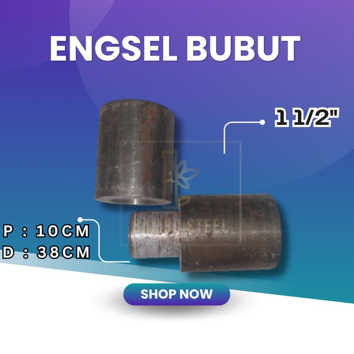 Gambar Engsel Bubut Besi/Engsel Pagar Besi/Engsel Pintu Pagar - 1 1/2" dari Bambo Steel undefined Tokopedia