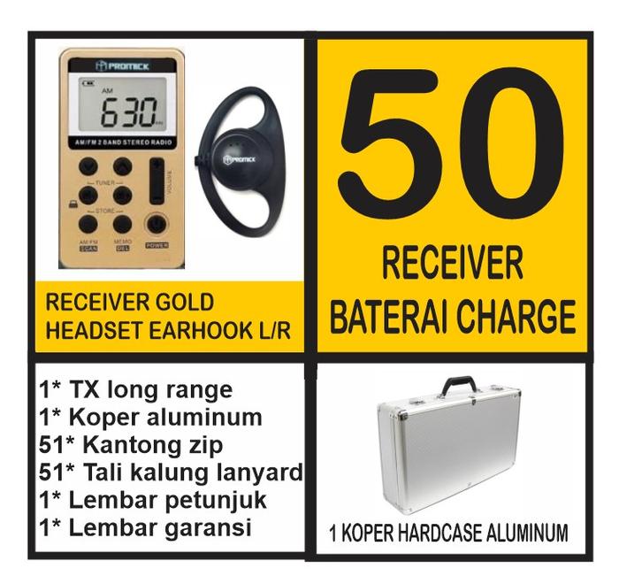 Gambar Wireless Tour Guide Interpreter System Audio Haji Umroh 1 TX 50CH LION - Gold dari EtalaseBelanja Store undefined Tokopedia