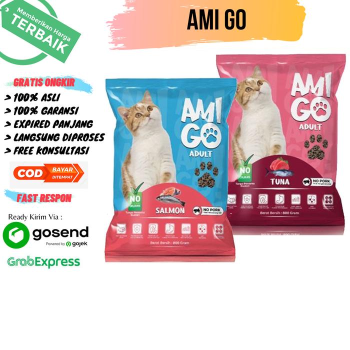 Gambar Amigo Cat Premium Cats Food Makanan Kucing Setara Maxi Cat Choize - Salmon dari dee petshop undefined Tokopedia