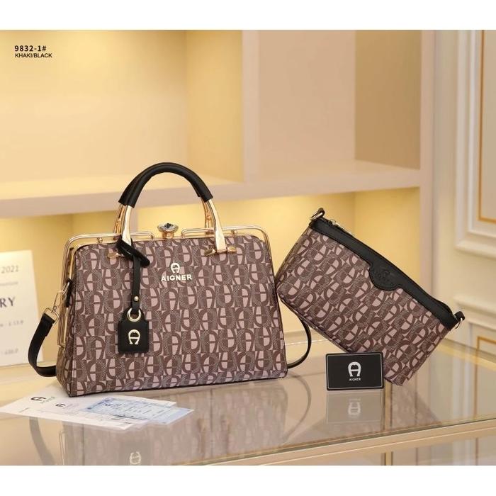 Gambar Tas Batam signature behel handbag shoulder bag 2 in 1 #9832-1 - Hitam dari Batam store official undefined Tokopedia