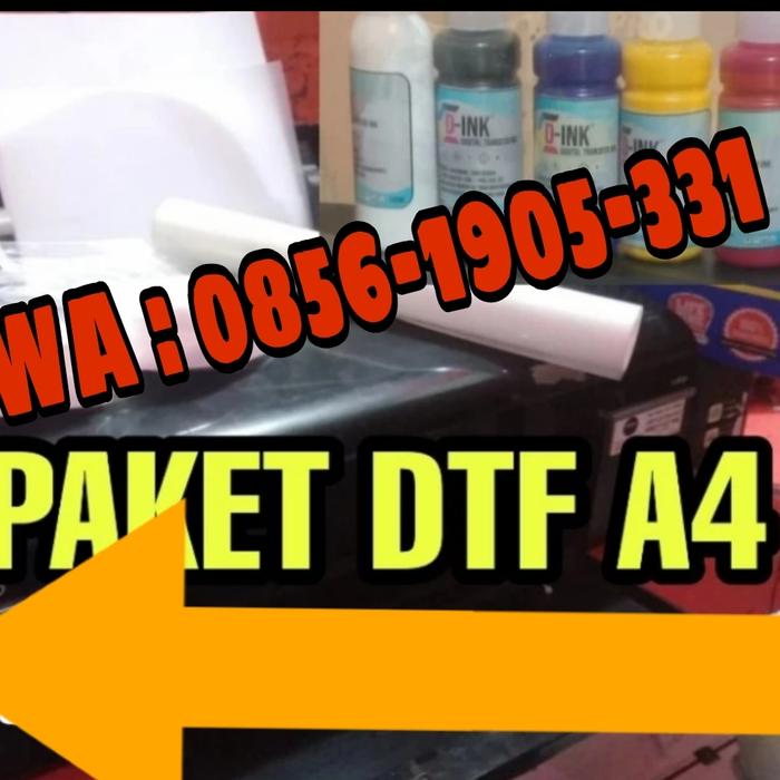 Gambar Paketan Printer sablon DTF A4 bisa kaos gelap dan terang dari Mh8 clothing undefined Tokopedia