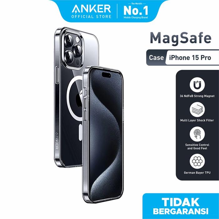 Gambar Phone Case Magnetic for iPhone 15 Clear - 15 Plus - 15 PRO dari Anker Bali undefined Tokopedia
