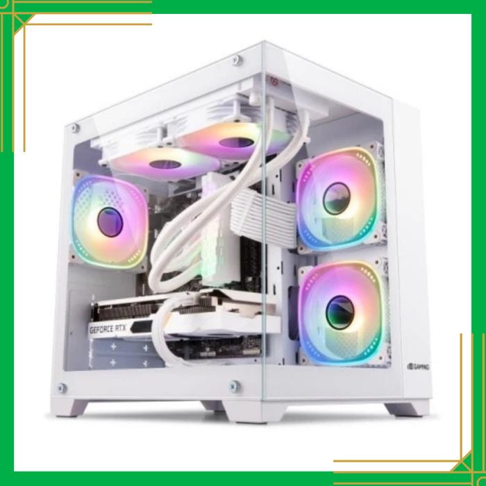Gambar Casing PC Gaming aquarium Digital Alliance N30SE M-ATX Tempered Glass - Putih dari Inaksesoris undefined Tokopedia