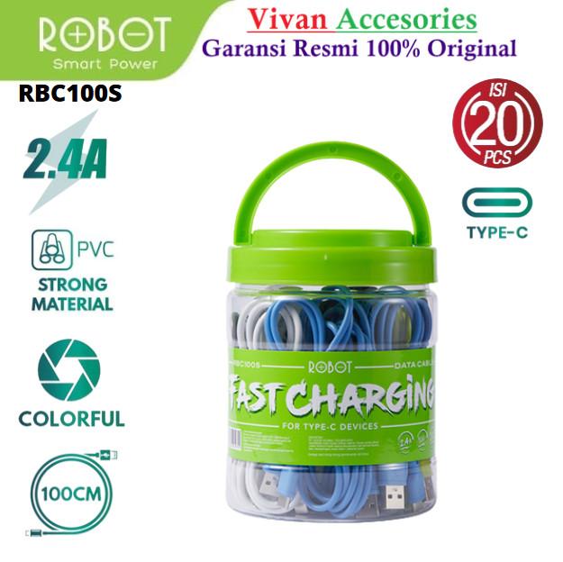 Gambar Robot RBC100S USB-C Kabel Data Type C Cable Colorful RBC100 isi 20 Pcs - RBC100S dari Vivan.Accesories undefined Tokopedia