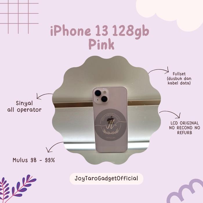 Gambar iphone 13 128gb pink second fullset mulus terawat dari Joytarogadget undefined Tokopedia