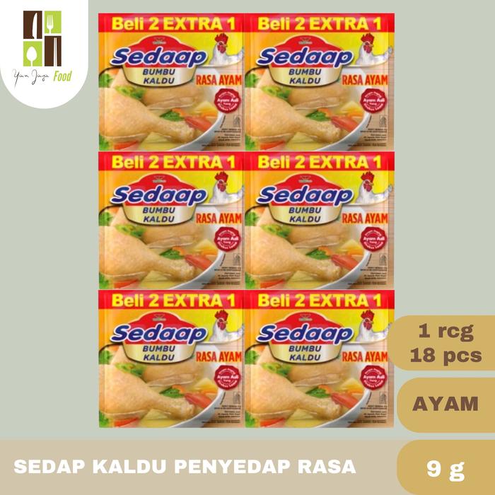 Gambar Sedap Bumbu Kaldu Garing Penyedap Rasa Ayam/ Sapi 9GR 1 Renceng / 18 PCS - Ayam RCG dari Yan Jaya Food undefined Tokopedia