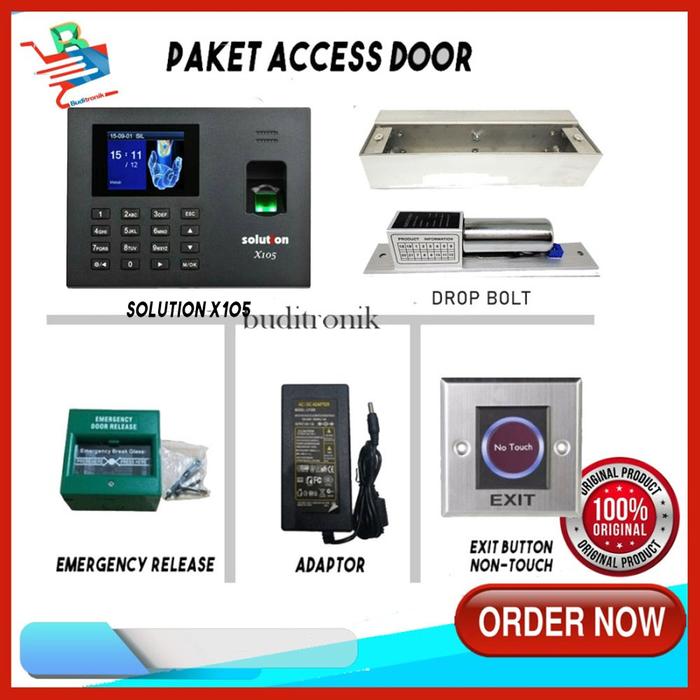 Gambar Paket Access Door Solution X105 Access Control / Absensi Solution - PAKET DROPBOLT dari Buditronik undefined Tokopedia