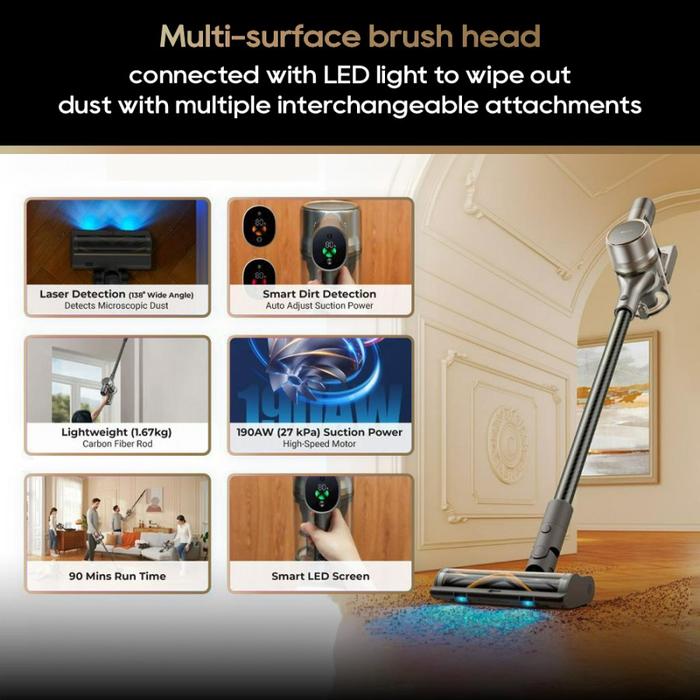 Gambar Dreame R20 Bendable Cordless Vacuum Cleaner 27000Pa Garansi Resmi 2 Thn dari Luxindo Official undefined Tokopedia