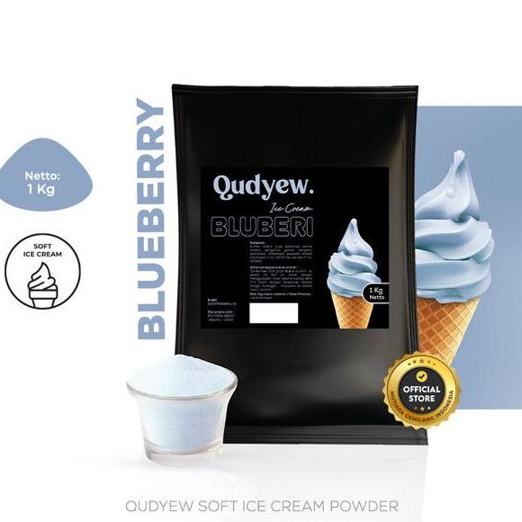 Gambar Soft Ice Cream Qudyew Powder tiramisu bluebery choco malt bluberi 1 kg - Blueberry dari Toserda Bandung undefined Tokopedia