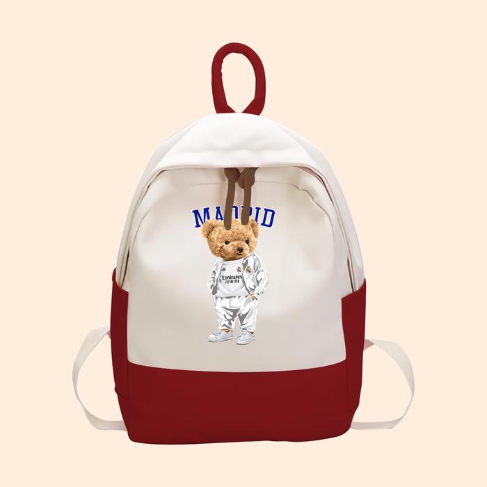 Gambar Tas Anak Teddy Bear Real Madrid Madridista Anak SD TK Kantong Backpack Karakter Anak CSB-06 - Merah dari Yanura Official undefined Tokopedia