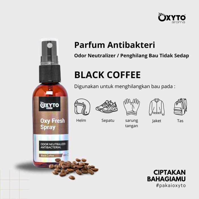 Gambar Oxyto Fresh Spray Parfum Helm, Sepatu, Tas, Sofa | Parfum Antibakteri - black coffee dari Nine Secrets undefined Tokopedia