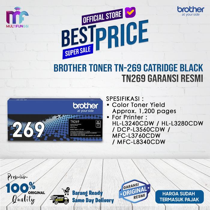 Gambar Brother Toner TN-269 Catridge Black / Cyan / Magenta / Yellow TN269 Garansi Resmi - BLACK dari Multifungsi Online undefined Tokopedia