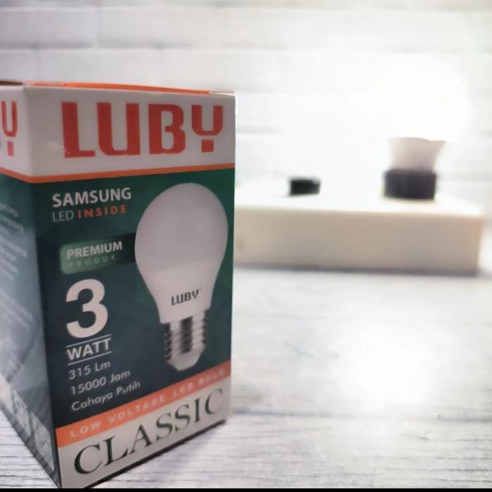 Gambar LUBY CLASSIC LAMPU LED BULB 3W 3 WATT PUTIH / KUNING WARM WHITE 3000K SNI - KUNING WW 3000K dari M QUEEN undefined Tokopedia