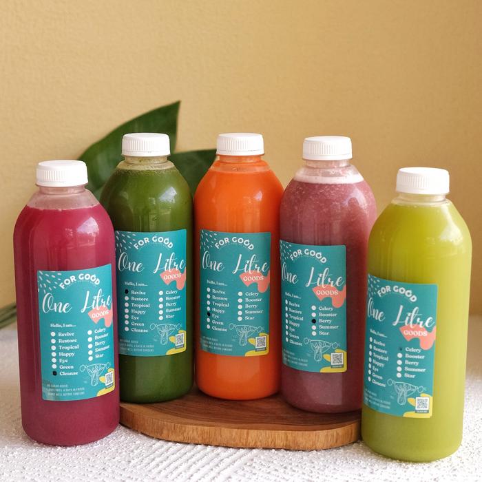 Gambar COLD PRESSED JUICE 1 LITER / JUS BUAH SAYUR LITERAN - BOOSTER GOODS dari For Good Juicery undefined Tokopedia