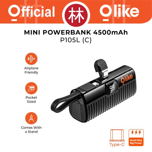 Gambar Robot RP-051C / RP-051L Mini Powerbank 4500 mAh USB-C Lightning Cable - Olike P105C, Hitam dari Liem Group undefined Tokopedia