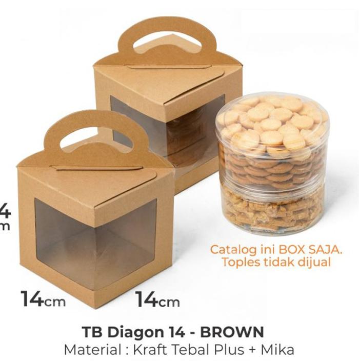 Gambar Box Handle Hampers 14x14x14 Dus Packaging isi 2 Toples Kue Kering 500gr - brown dari shinning starr undefined Tokopedia