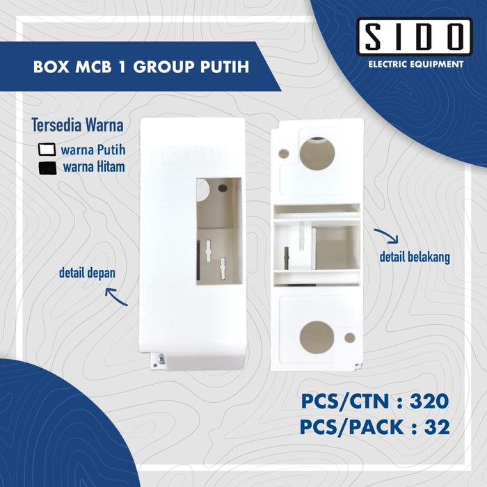 Gambar Box MCB 1Grup / Box Limit / Rumah MCB 1 Grup - Putih dari Bosse Listrik undefined Tokopedia