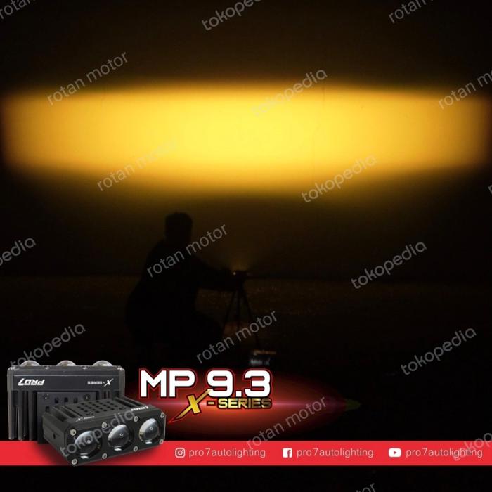 Gambar MINI PROJIE PRO7 MP 9.3 X-Series Triple Lens Pro7 MP9.3 XSeries Super Laser LED 2X 65W Pro7 MP93 XS / MINI PROJIE 3 MATA Pro7 - Putih - Kuning, Tanpa Pasang dari The Champion Motor_NEW undefined Tokopedia
