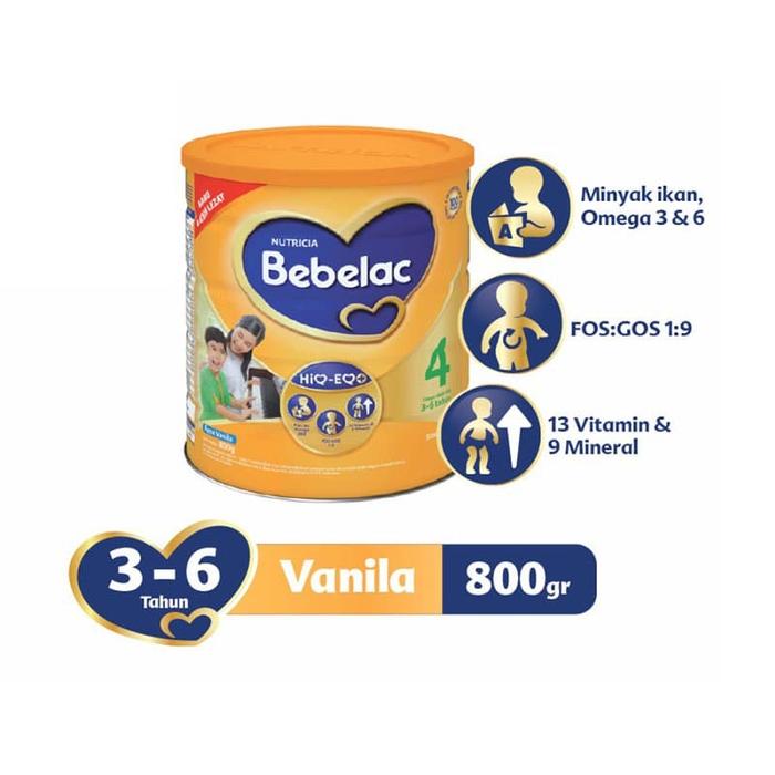 Gambar BEBELAC 4 VANILA 800G SUSU BUBUK ANAK USIA 3-6 TAHUN RASA VANILA dari DHEZNA KENARI MANIA undefined Tokopedia