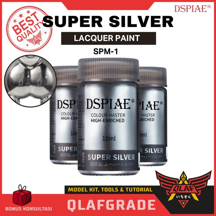 Gambar DSPIAE Super Color SPM chrome silver black cat hobby lacquer airbrush - Super Silver dari Wahkhilaf Kota Surabaya Tokopedia