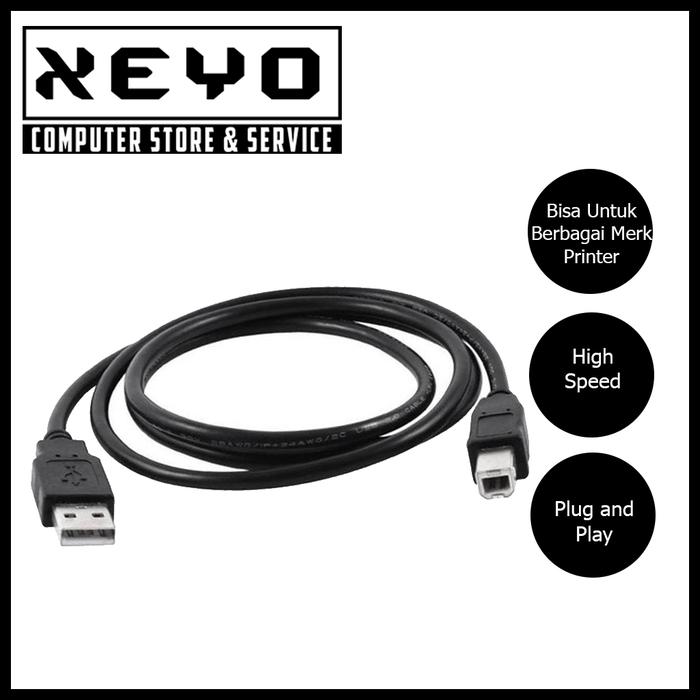 Gambar Kabel USB Printer 2.0 Type B 1,5m 1,5 meter Biru Transparan - Hitam dari Xeyo undefined Tokopedia