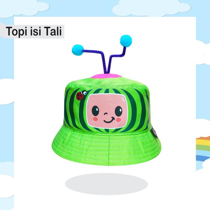 Gambar Topi anak bucket hat anak motif cocomelon - Uk (6bln-1.5th) dari Kidslais undefined Tokopedia