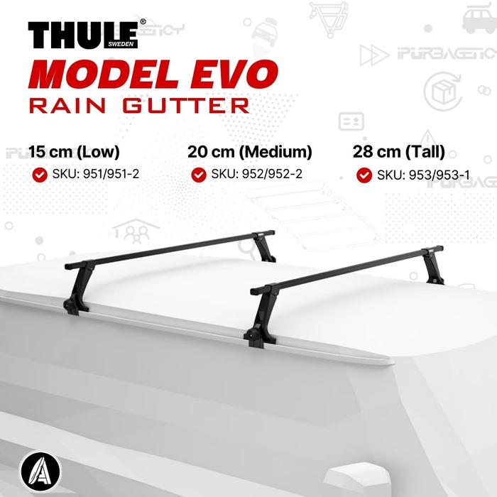 Rain Gutter Thule Feet Thule 953R Super High Rain Gutter Mount