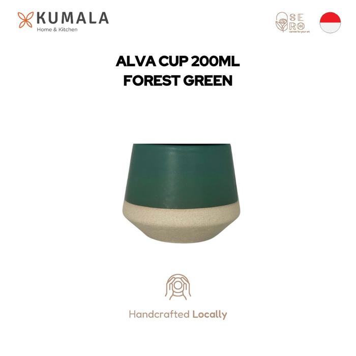 Gambar SERO ALVA CUP W/LIDS - Gelas Cangkir Keramik Kopi Teh - Coffee Tea Mug - Green 20CL dari Sero.ID undefined Tokopedia