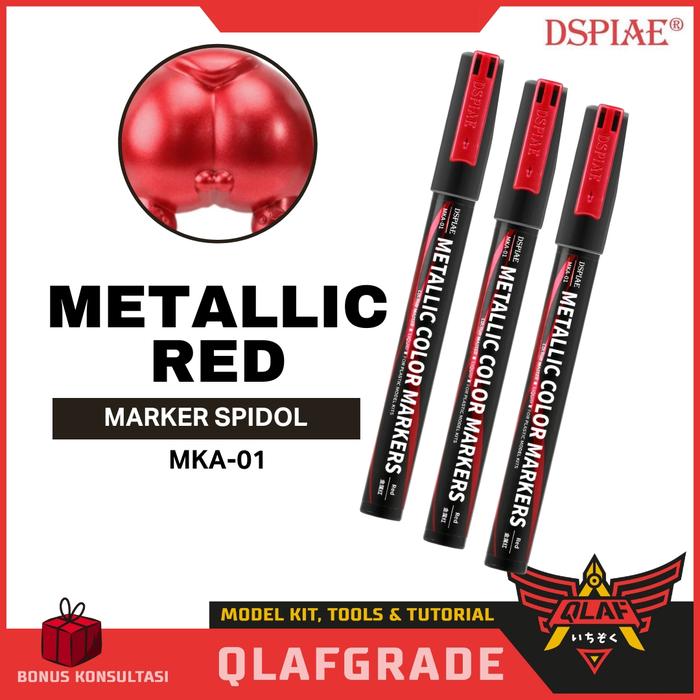 Gambar DSPIAE Marker Super Metallic Color - gundam marker spidol MKA - Metallic Red dari Wahkhilaf undefined Tokopedia