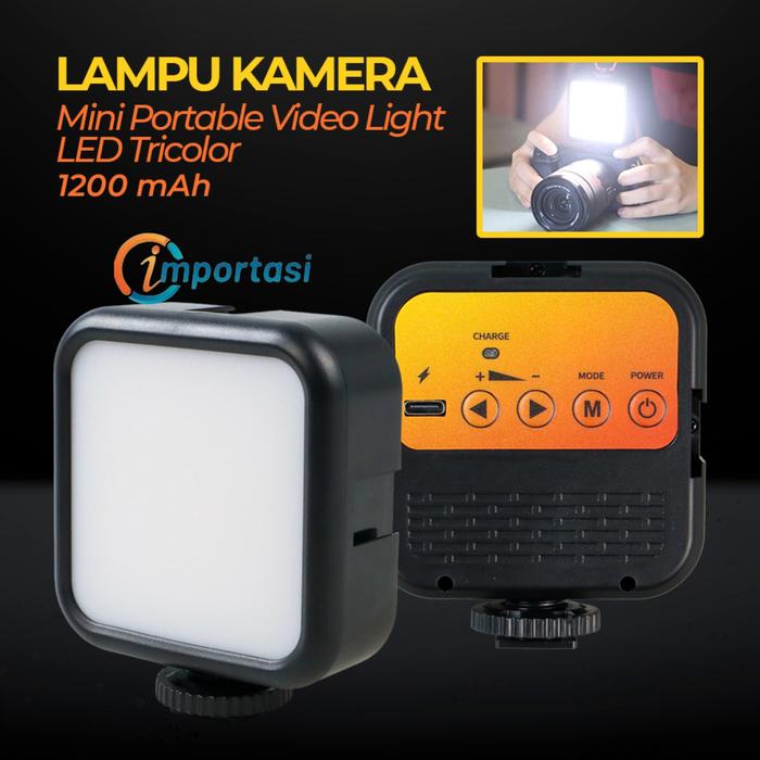 Gambar BLUELANS Lampu LED Kamera Portable Light 1200mAh 3 in 1 Color with Cold Shoe dari Importasi undefined Tokopedia