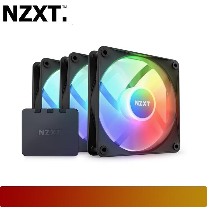 Gambar NZXT F120 RGB Core Triple Pack | 3 x 120mm Hub-Mounted RGB Fans & Controller - Matte Black dari Nano Komputer undefined Tokopedia