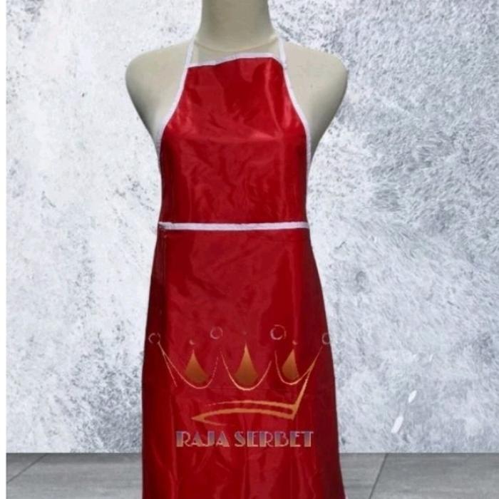 Gambar celemek parasut / apron - Merah dari RAJA_SERBET undefined Tokopedia